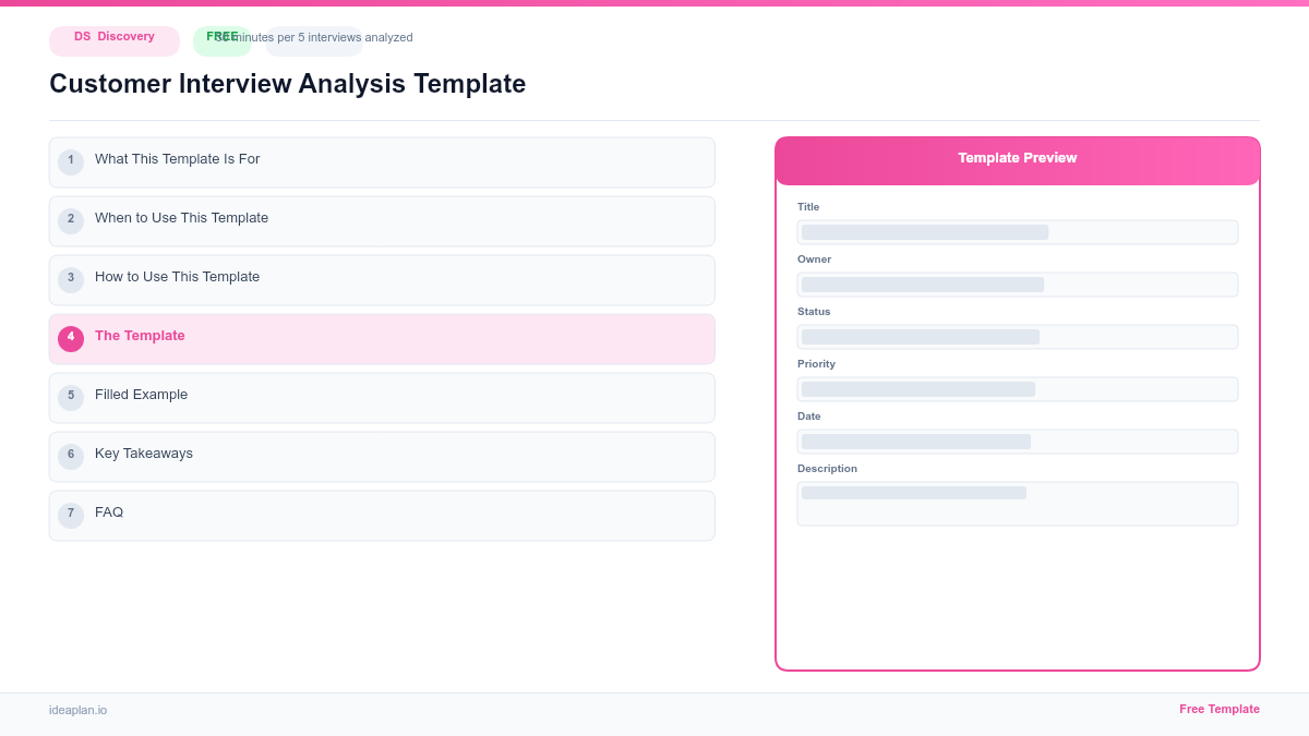 Customer Interview Analysis Template