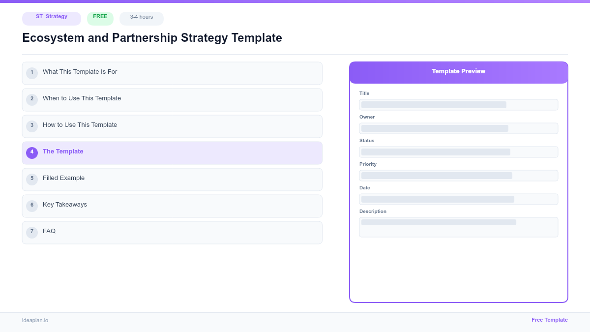 Ecosystem and Partnership Strategy Template