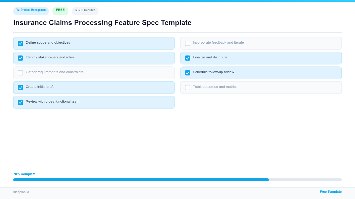 Insurance Claims Processing Feature Spec Template