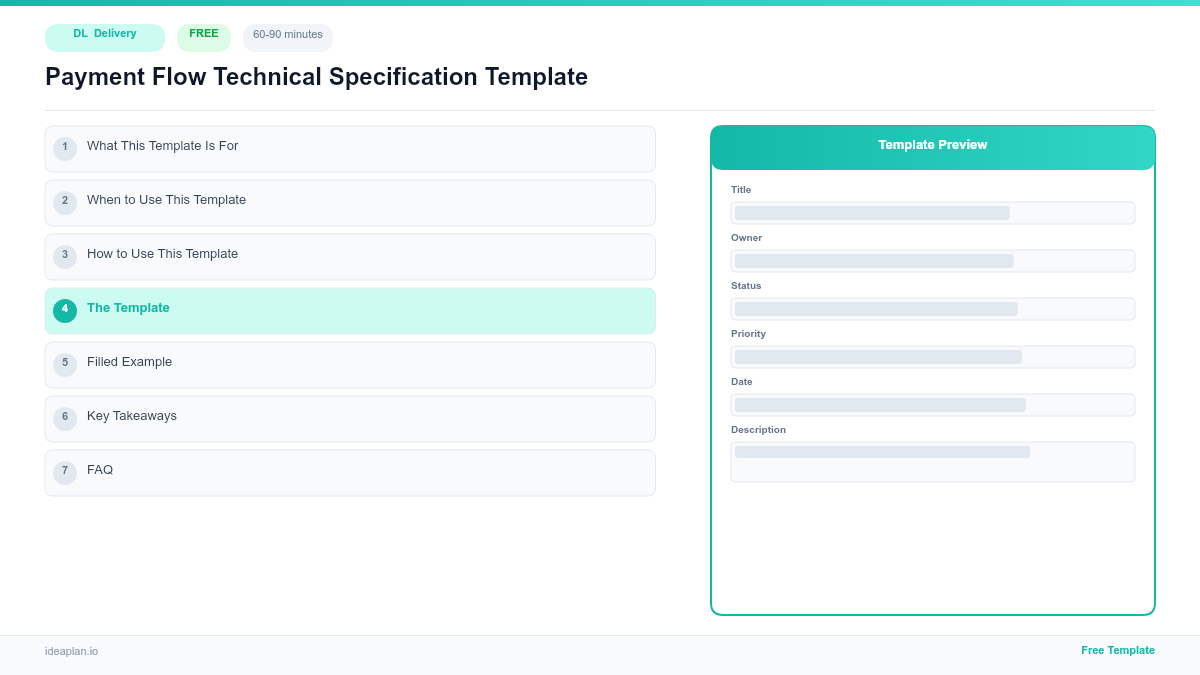 Payment Flow Technical Specification Template