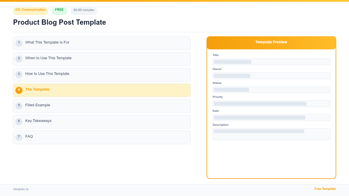 Product Blog Post Template for Product Teams