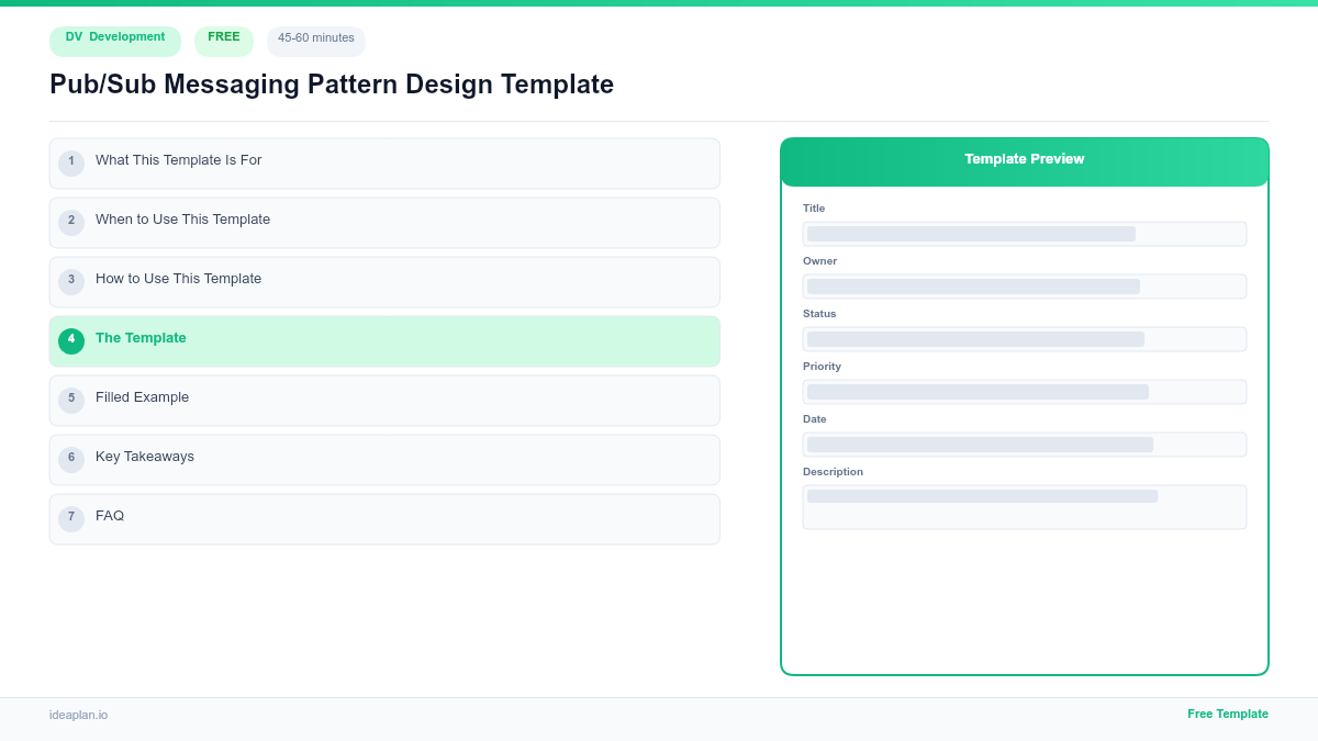Pub/Sub Messaging Pattern Design Template