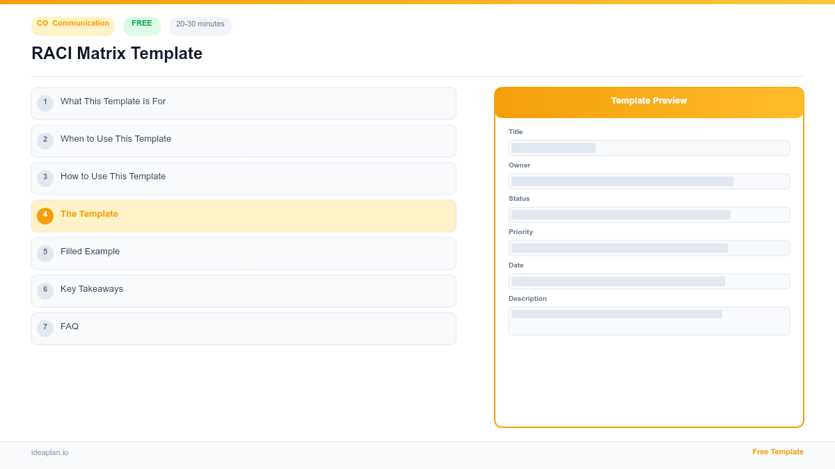 Software Raci Matrix Template RACI Matrix Template for Product Teams