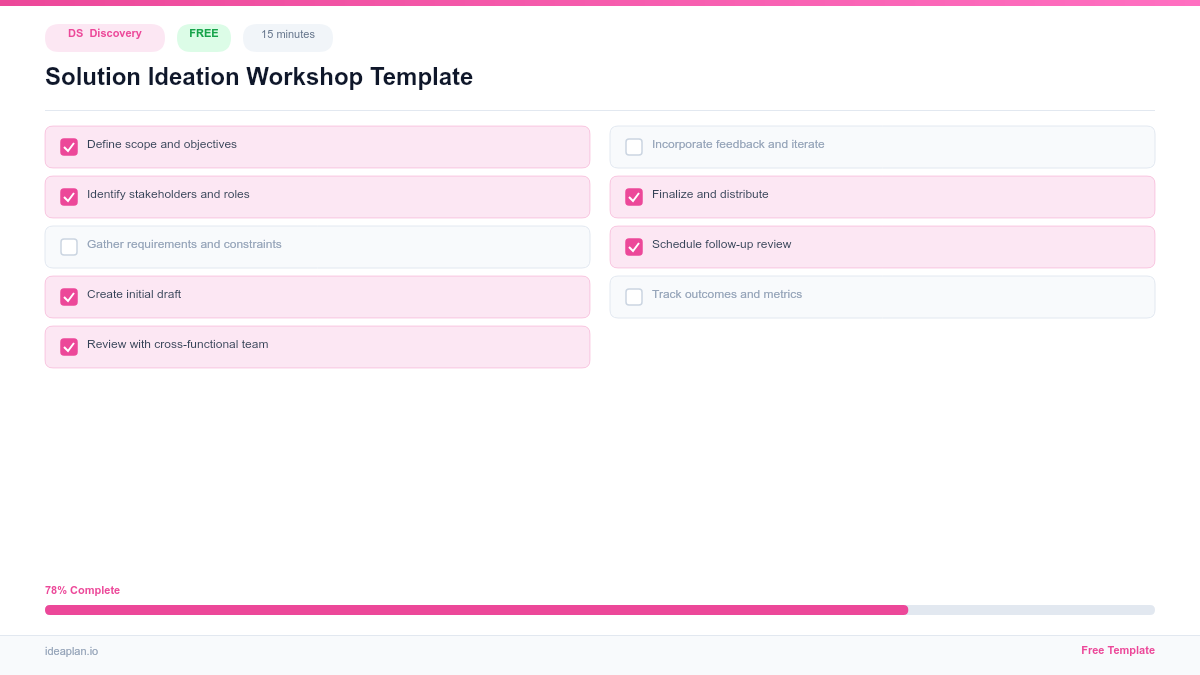 Solution Ideation Workshop Template